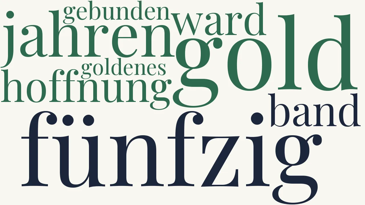 Wortwolke zu Zur goldenen Hochzeit