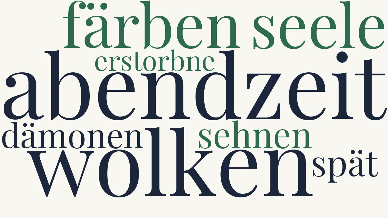 Wortwolke zu Dämmerung