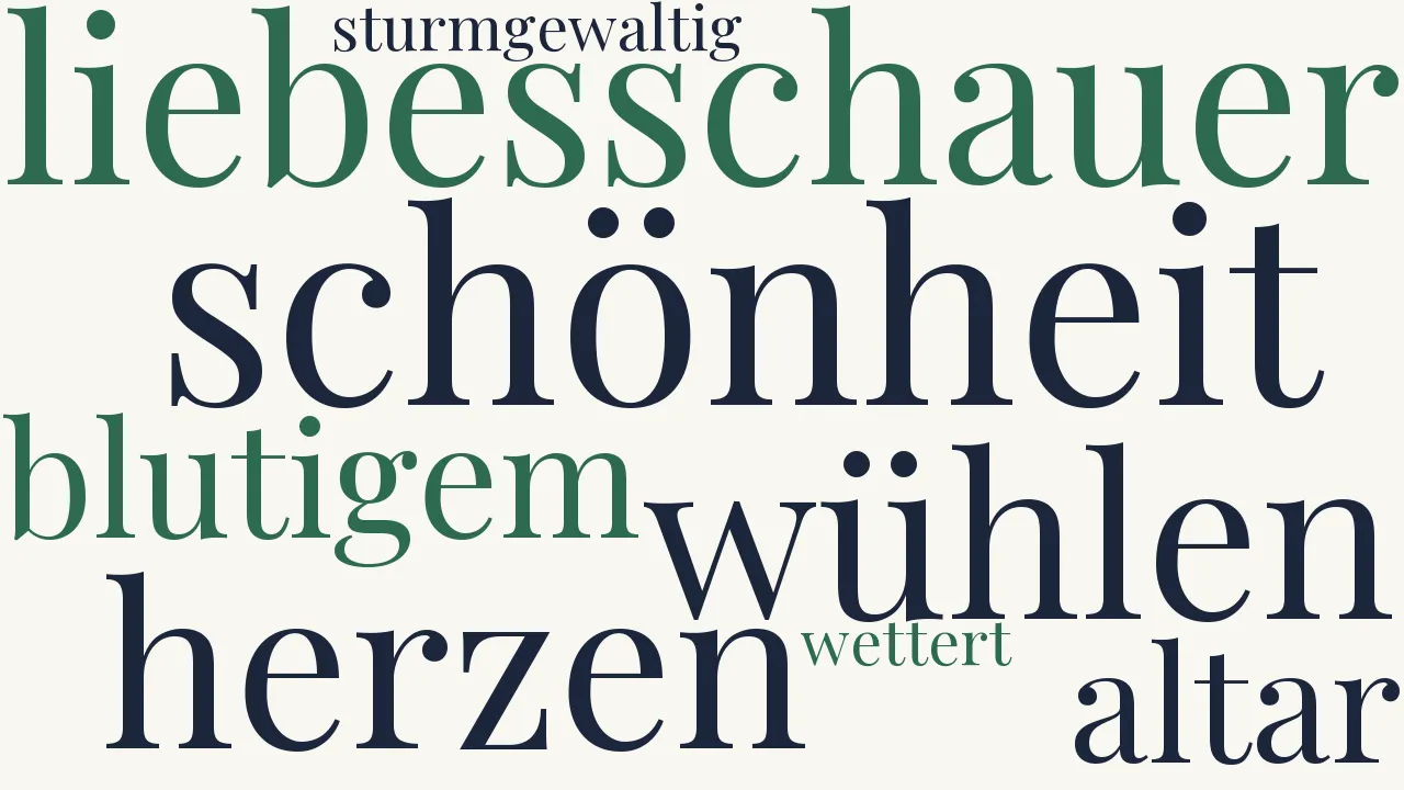 Wortwolke zu Liebesschauer