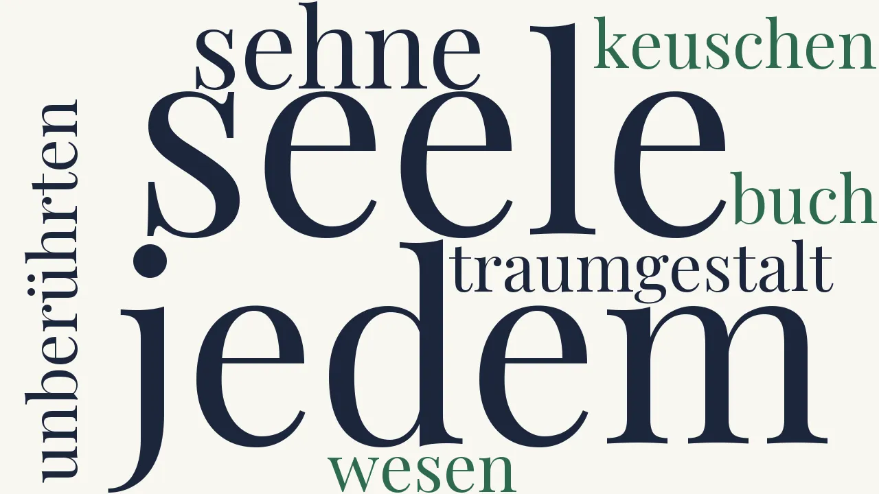 Wortwolke zu Sehnsucht