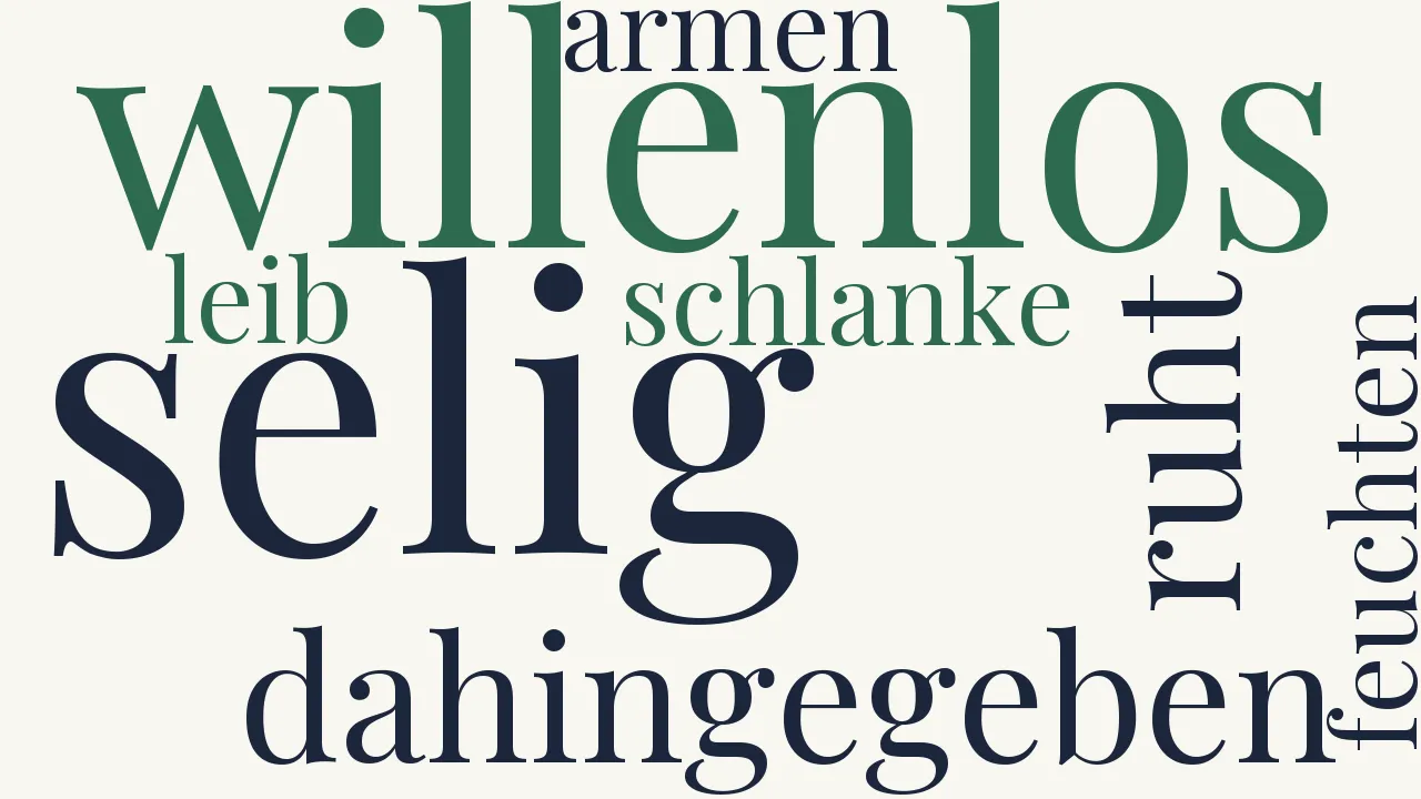 Wortwolke zu Stumme Liebe