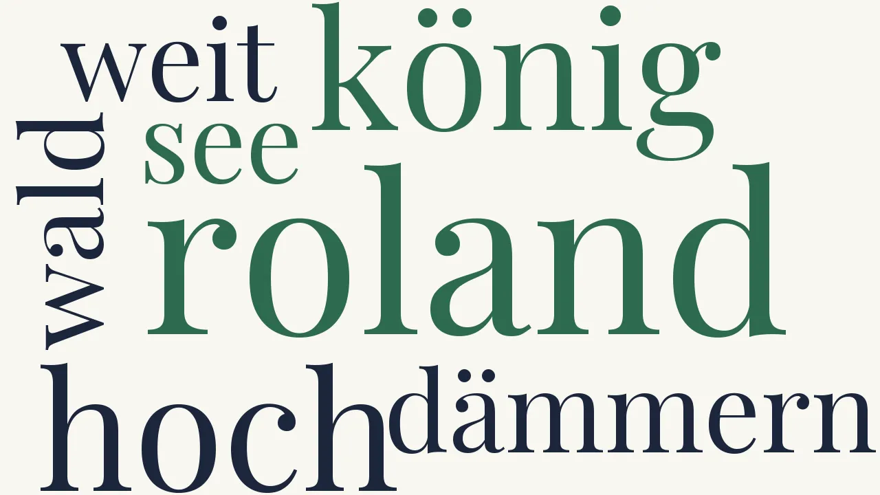 Wortwolke zu Rolands Horn