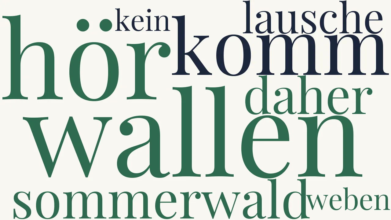 Wortwolke zu Sommer