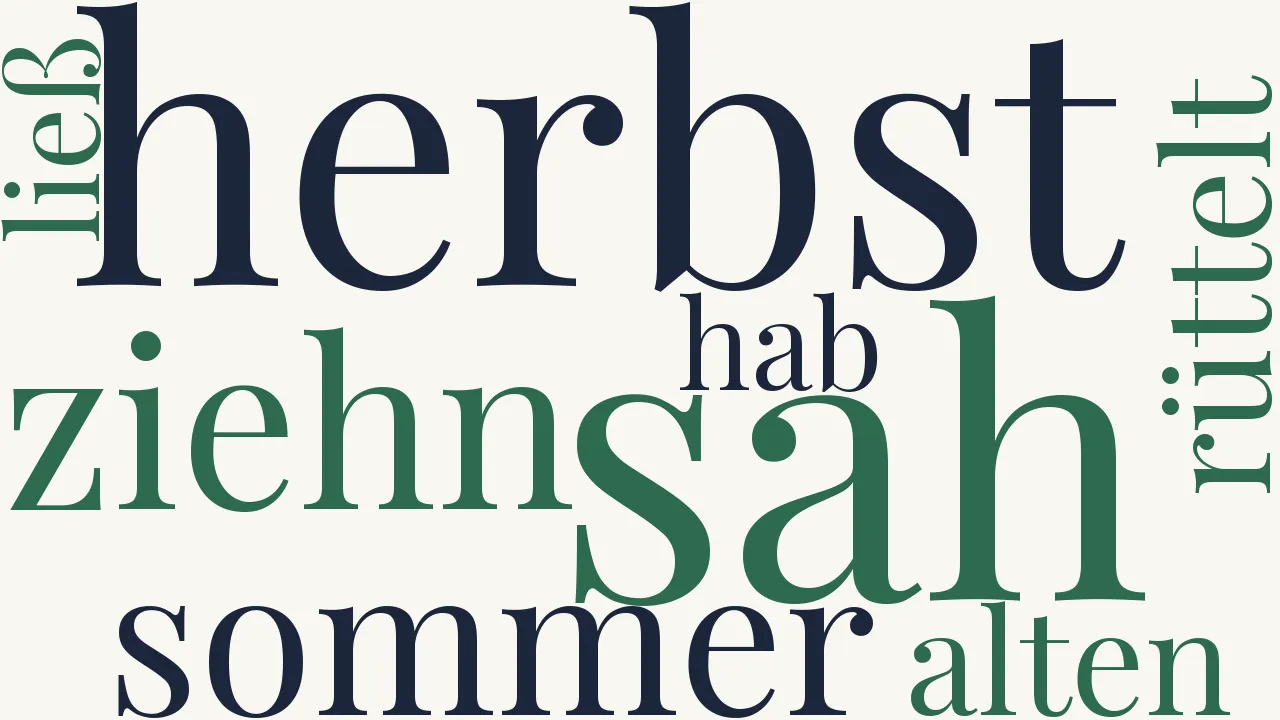 Wortwolke zu Im Herbst