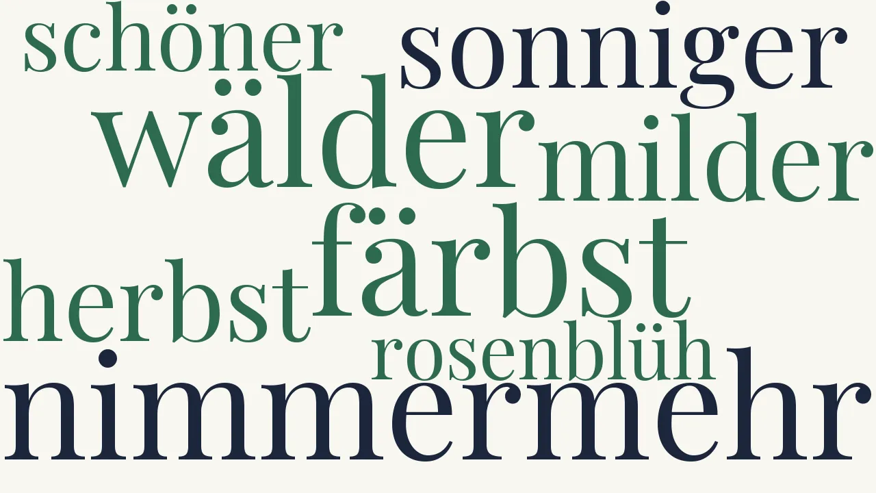 Wortwolke zu Herbst