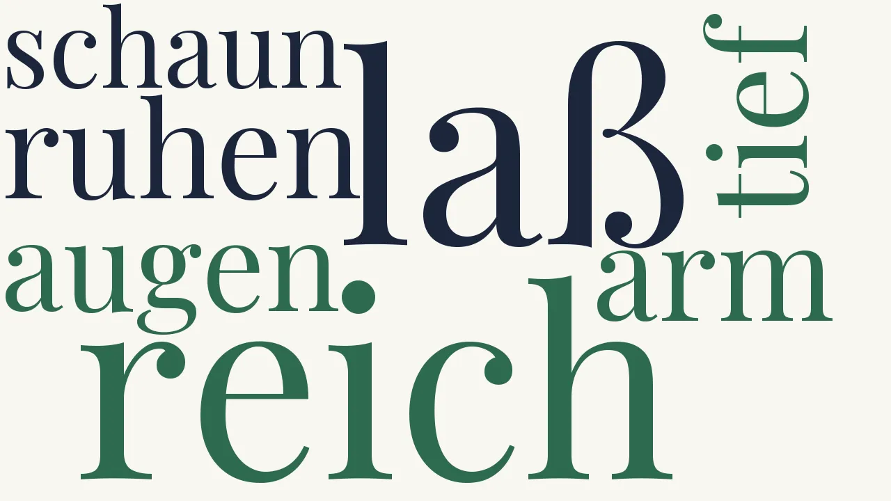 Wortwolke zu In ihrem Arm
