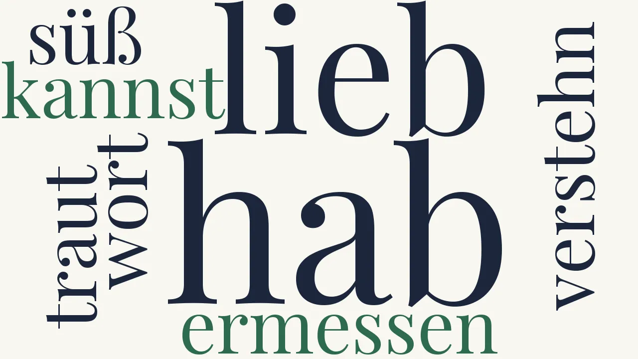 Wortwolke zu Alte Liebe
