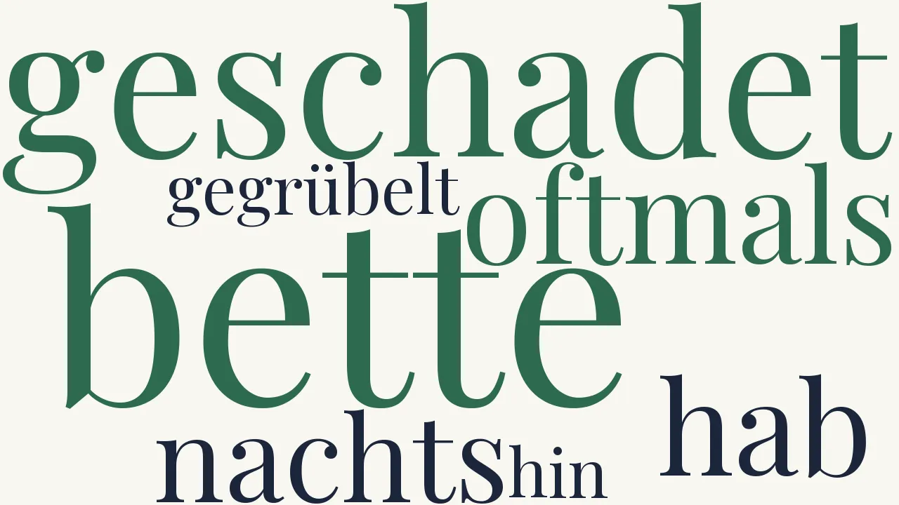 Wortwolke zu Der Gefangene
