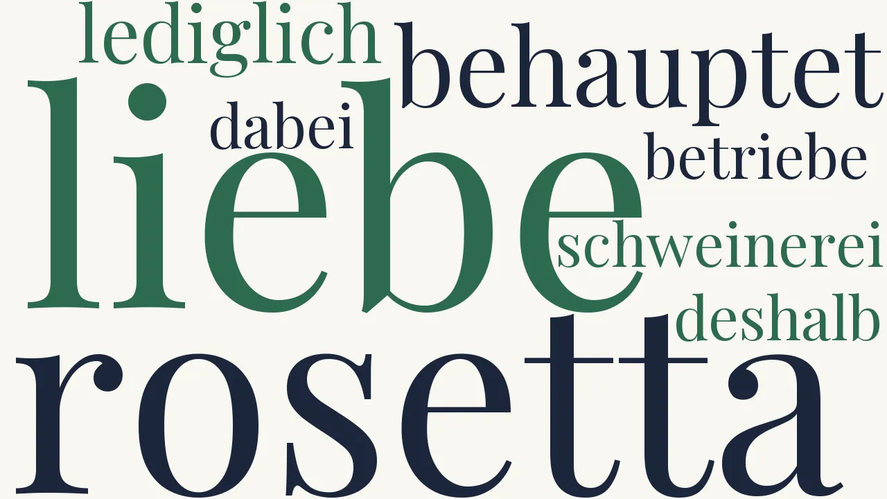 Wortwolke zu Die Realistin