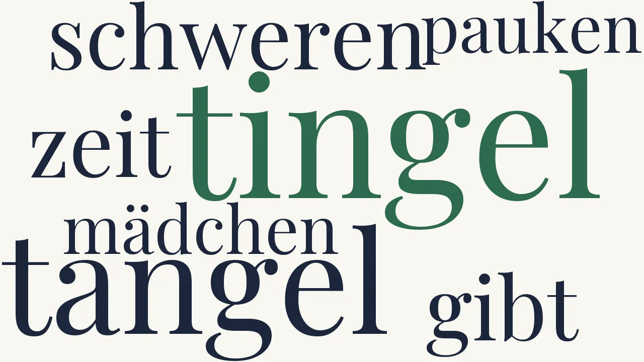 Wortwolke zu Tingel-Tangel