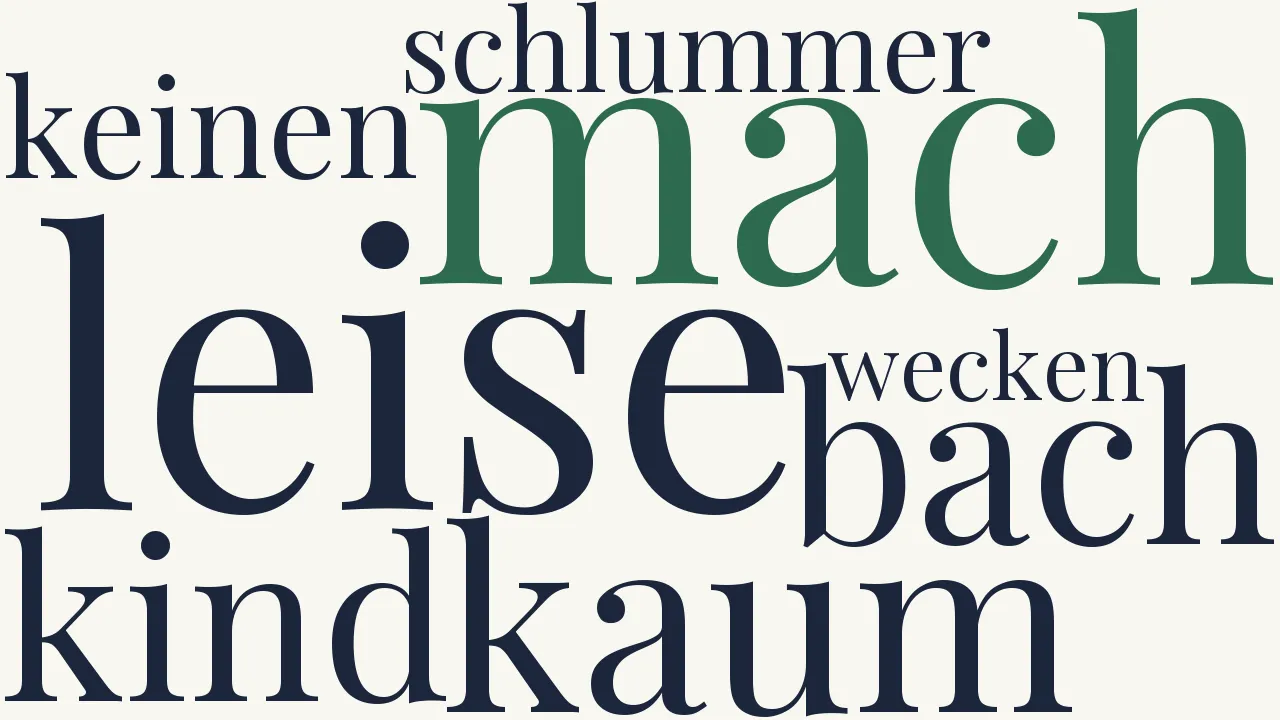 Wortwolke zu Ständchen