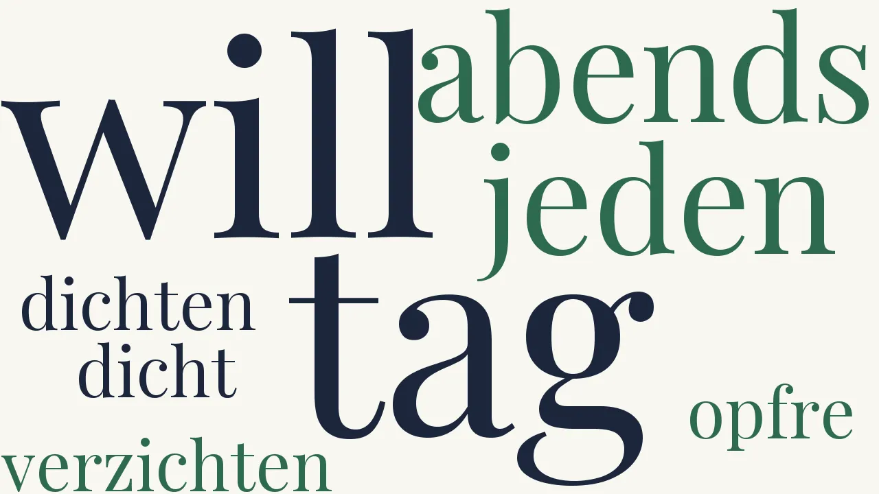 Wortwolke zu Ich Dichter