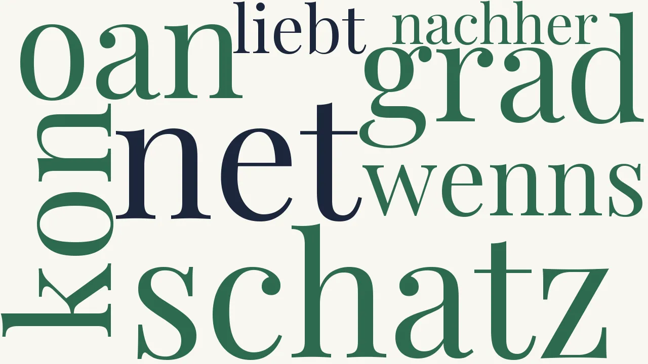 Wortwolke zu Mein Schatz