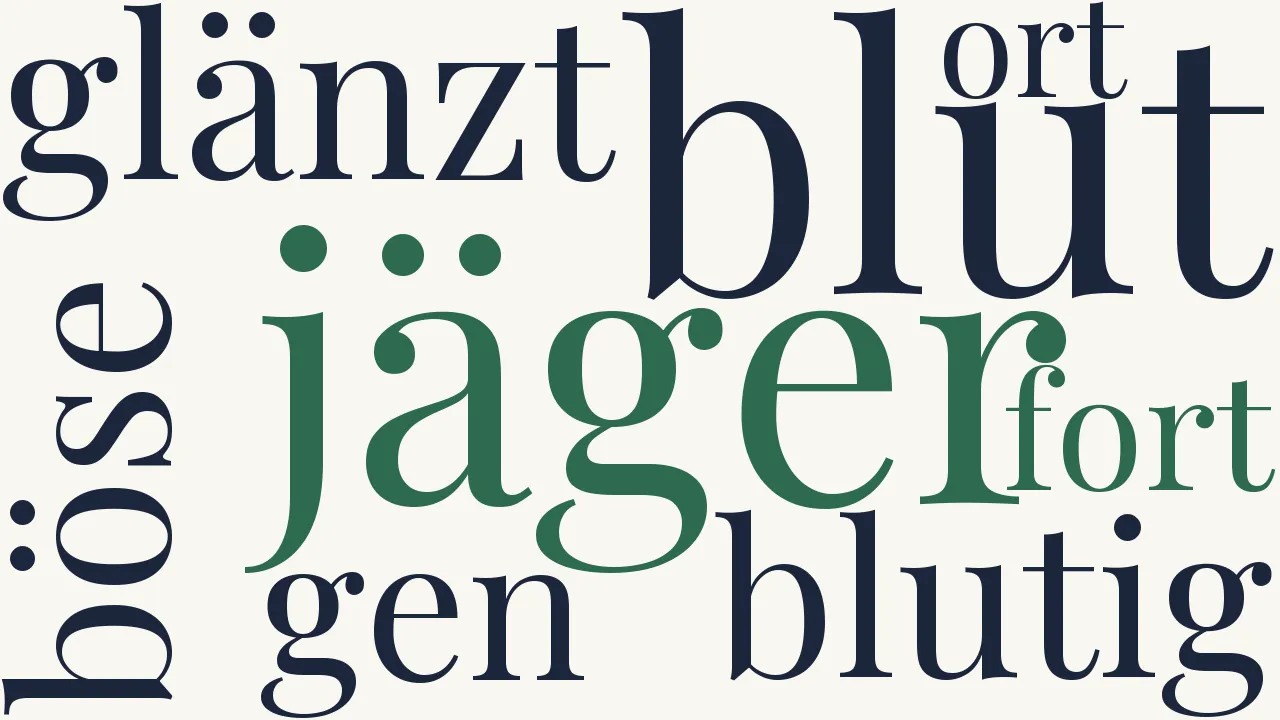 Wortwolke zu Die Jagd