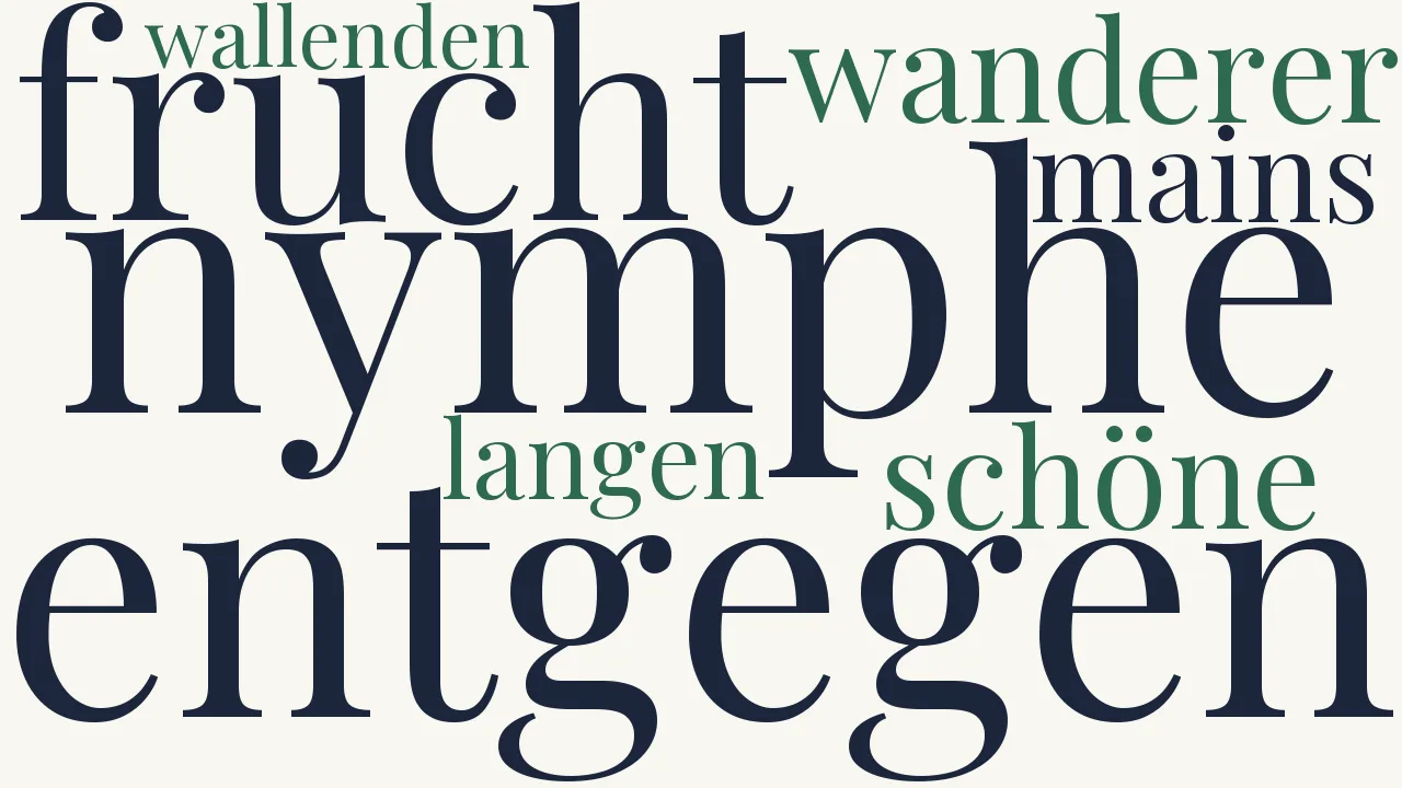 Wortwolke zu Die Nymphe des Mains und der Wanderer