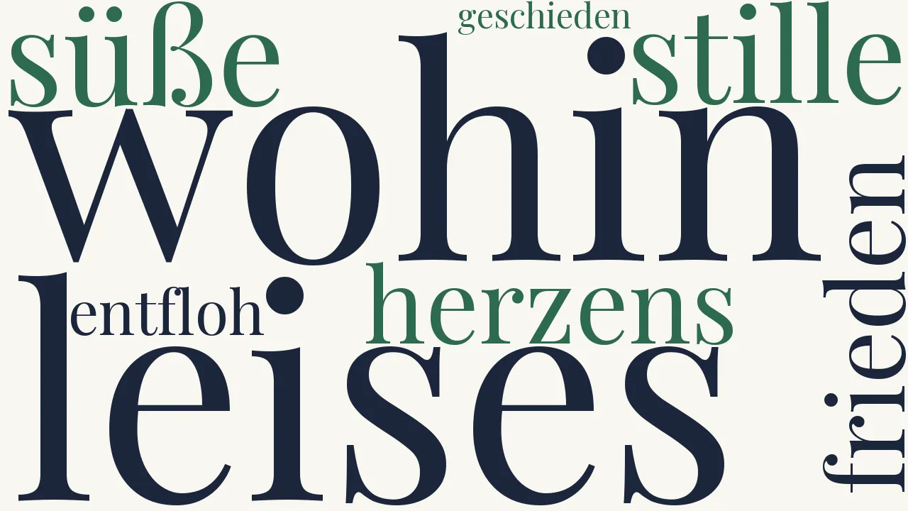 Wortwolke zu Lied