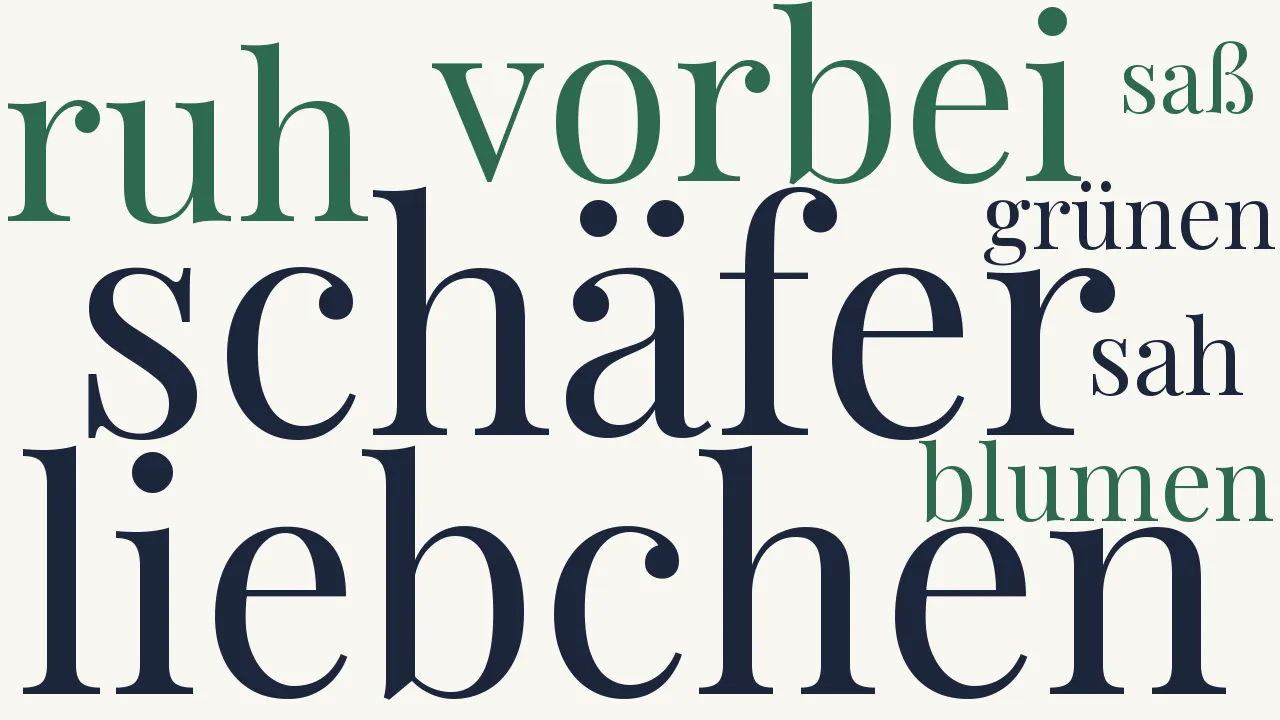 Wortwolke zu Der Schäfer und der Reiter