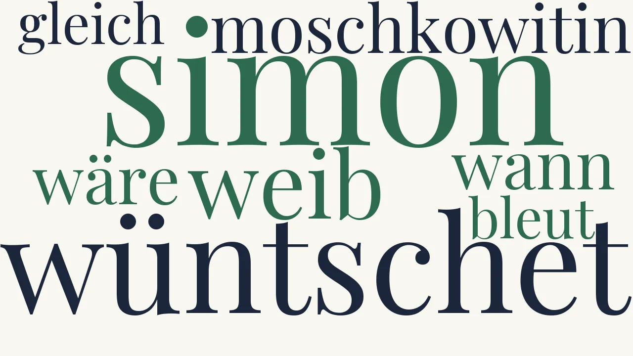 Wortwolke zu Auff Simonem
