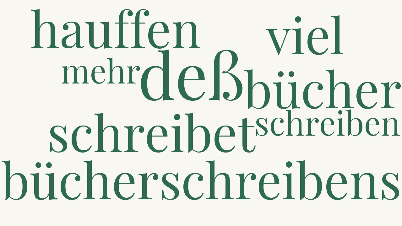 Wortwolke zu Bücher-menge