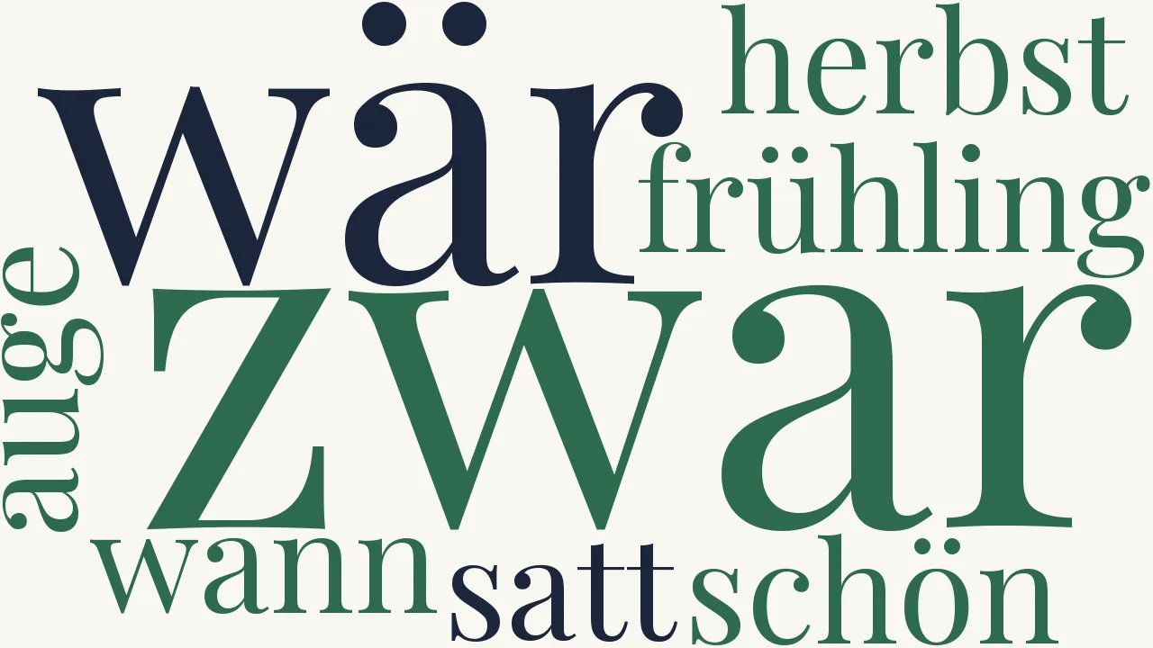 Wortwolke zu Frühling und Herbst