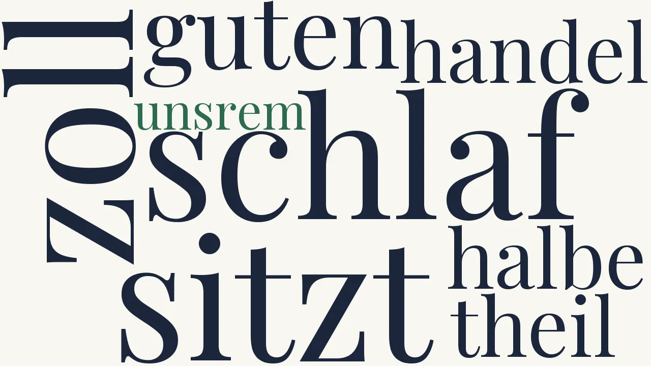 Wortwolke zu Schlaf