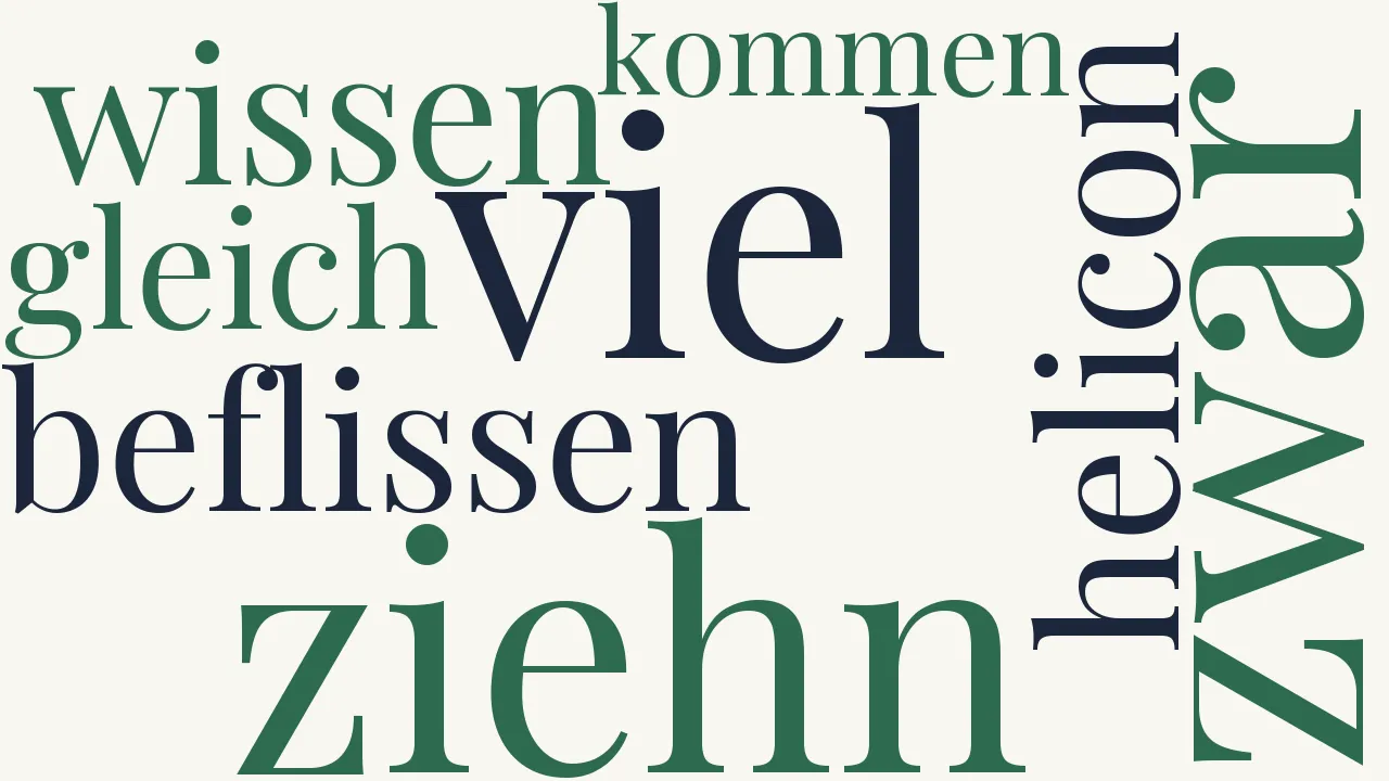 Wortwolke zu Wein, der Poeten Pferd