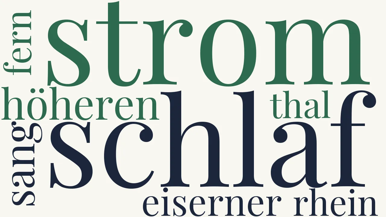 Wortwolke zu Aganippe und Phiala
