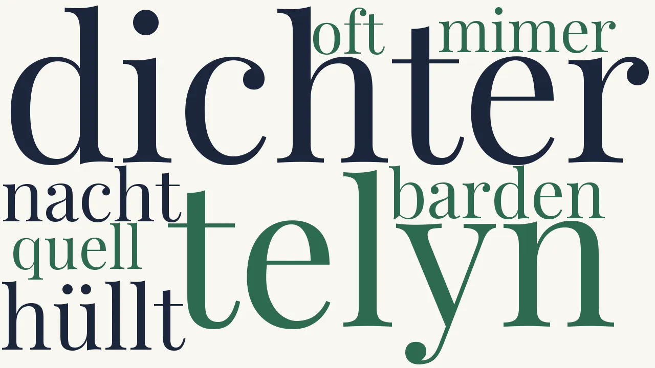 Wortwolke zu Die Barden