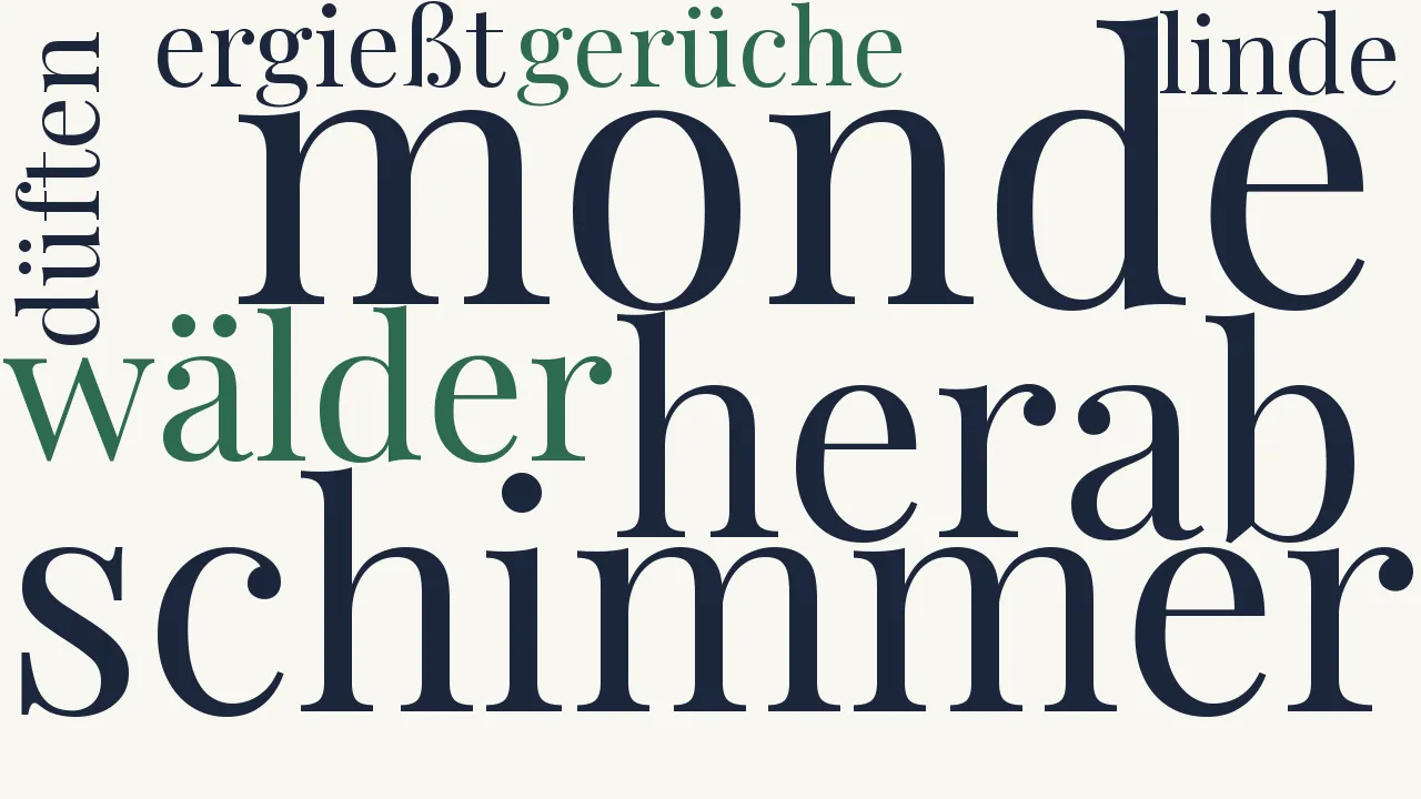 Wortwolke zu Die Sommernacht