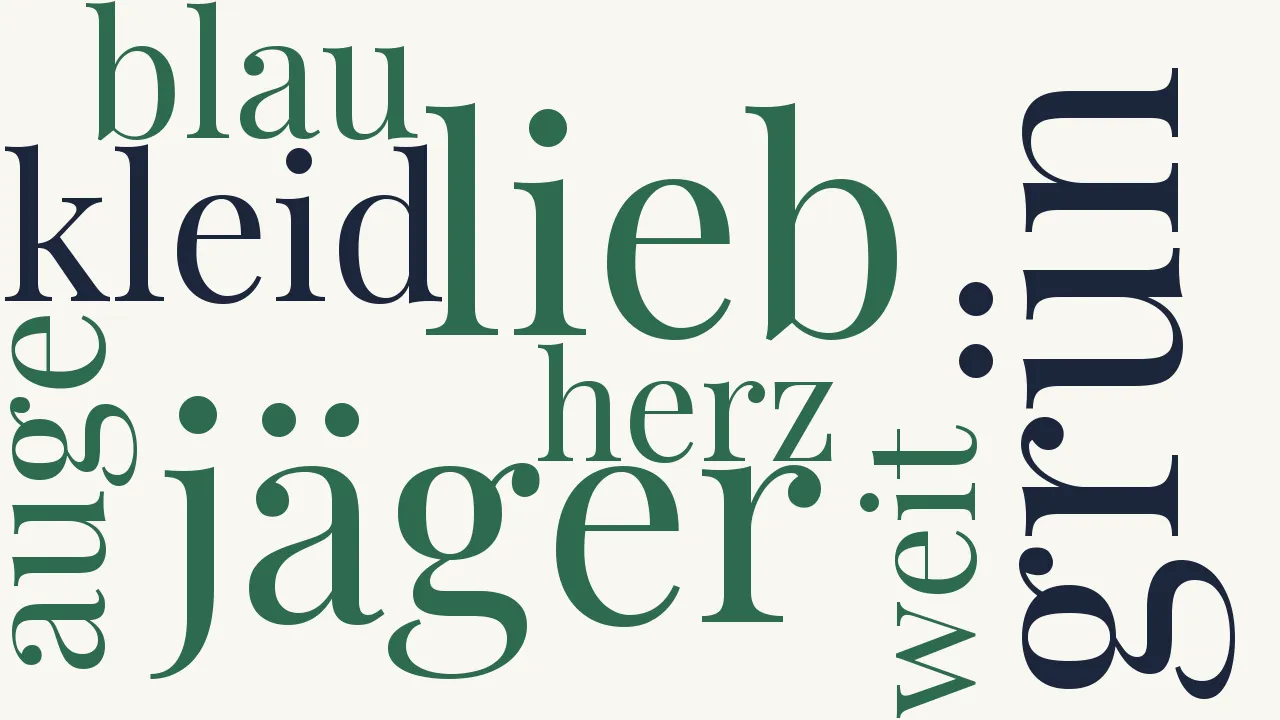 Wortwolke zu Der Jäger