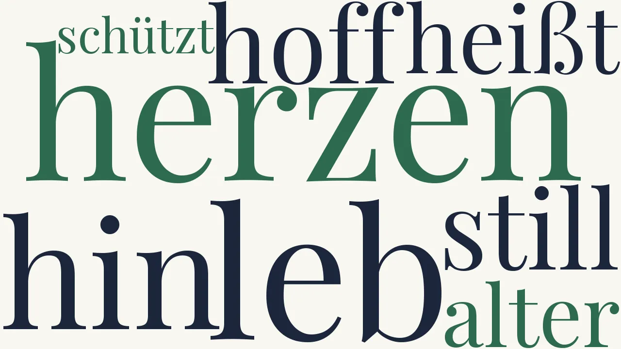 Wortwolke zu Späte Liebe