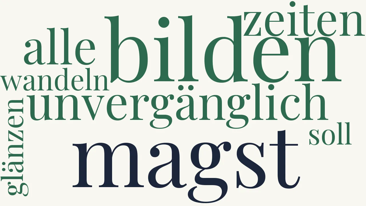 Wortwolke zu An den Künstler