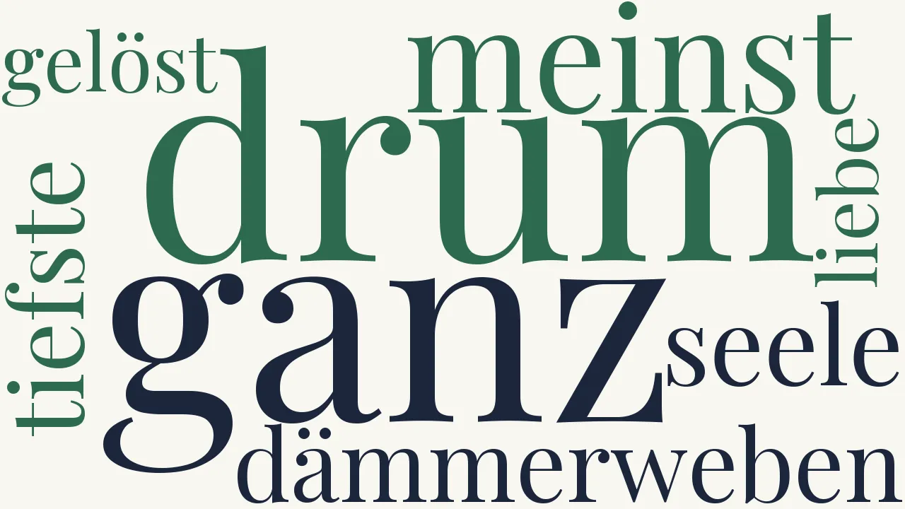 Wortwolke zu An eine edle Liebende