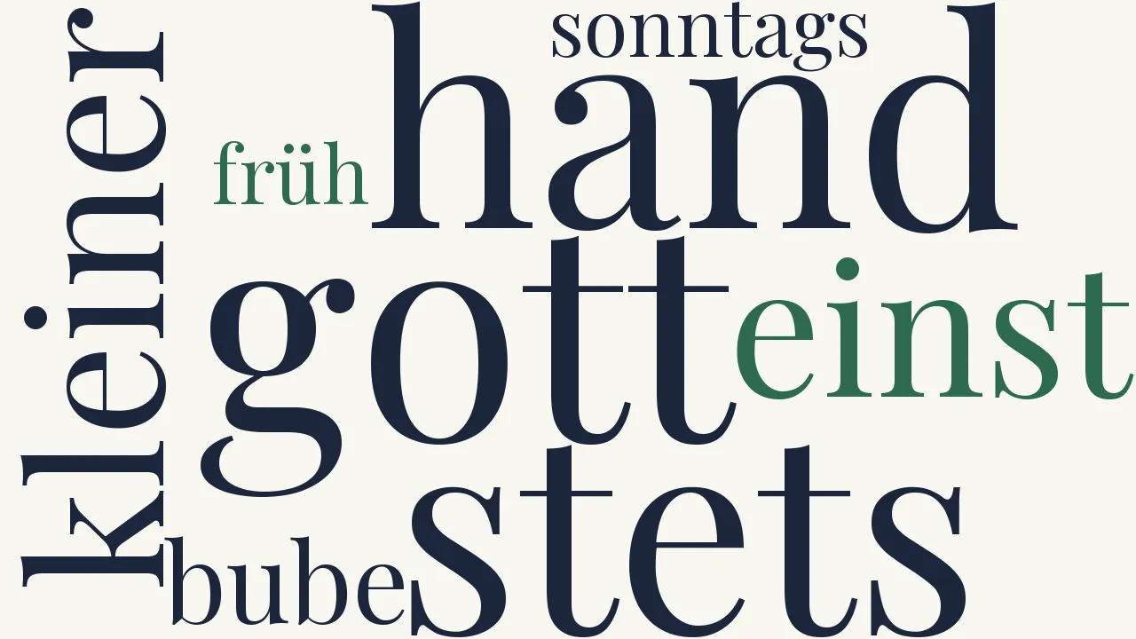 Wortwolke zu Bubensonntag