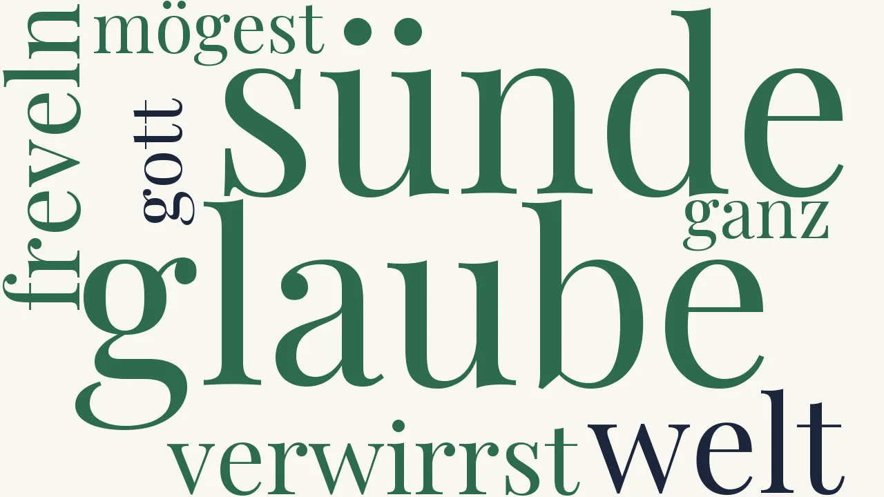 Wortwolke zu Die Freiheit der Sünde