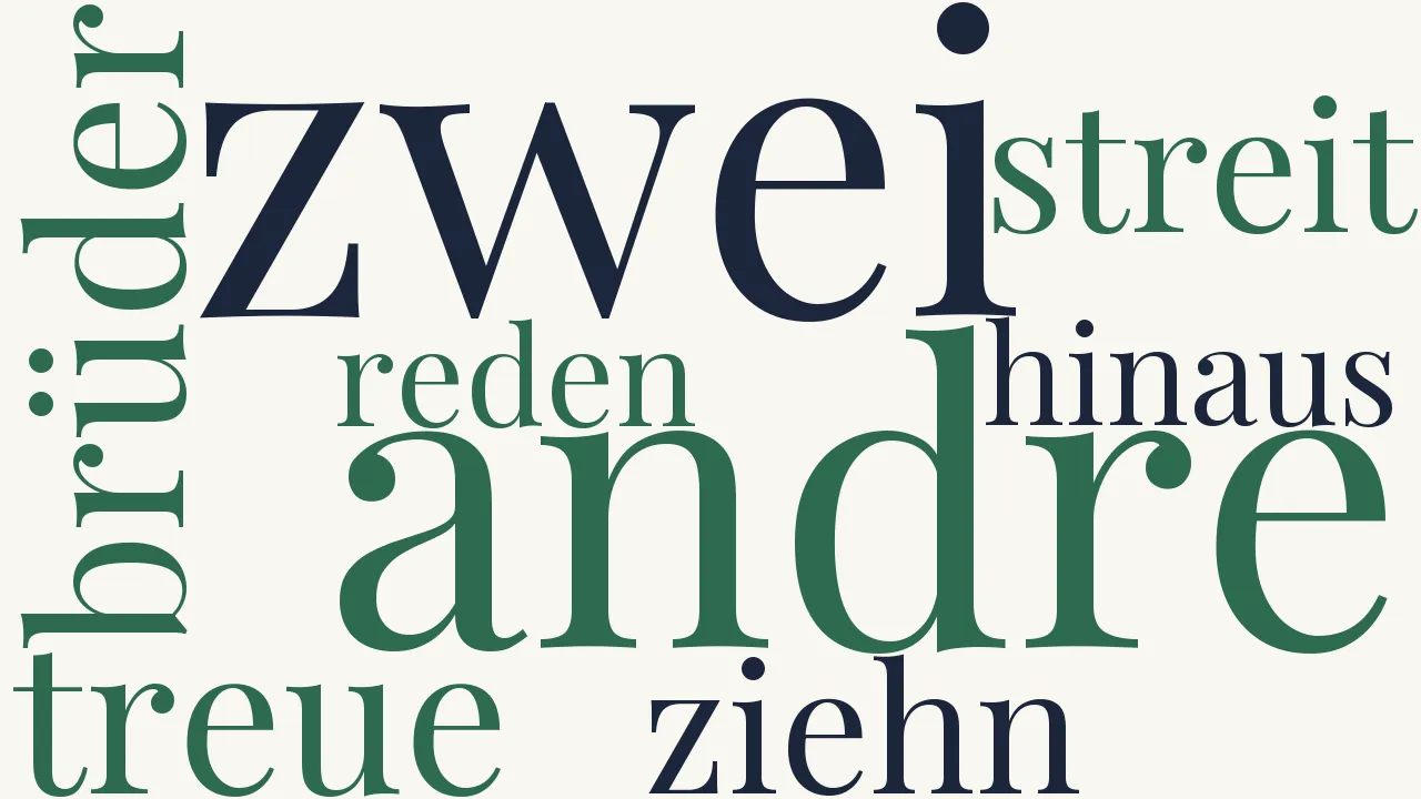 Wortwolke zu Die treuen Brüder