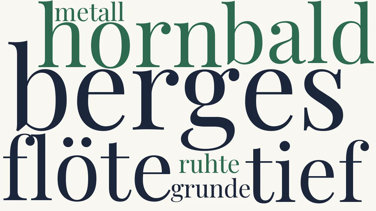 Wortwolke zu Horn und Flöte