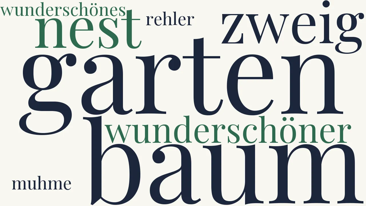 Wortwolke zu Wiegenlied