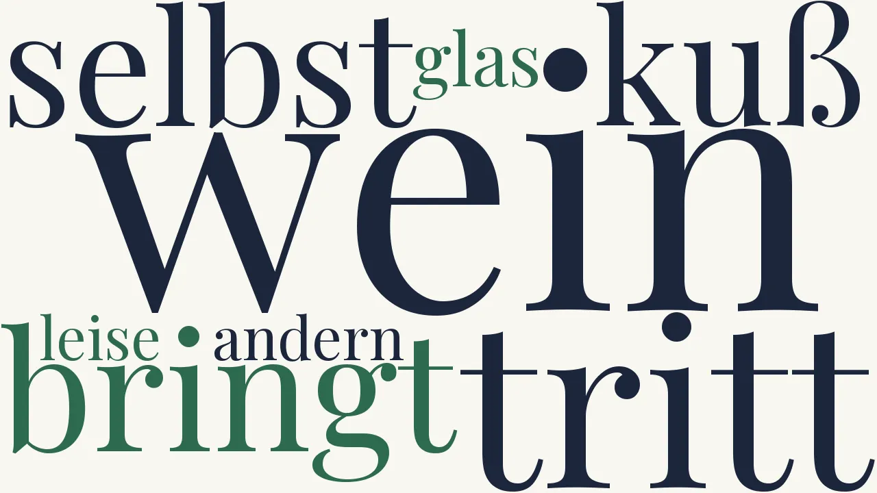 Wortwolke zu Lustig tritt ein schöner Knabe...