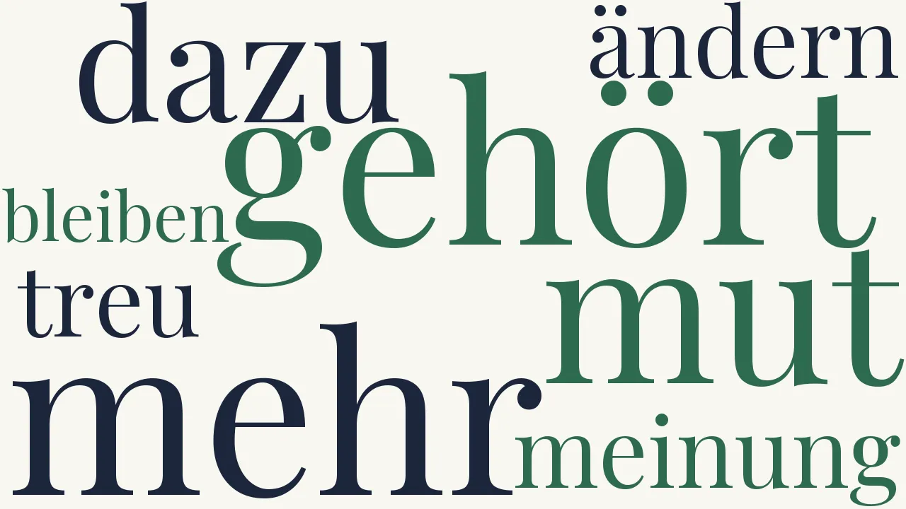 Wortwolke zu Meinung
