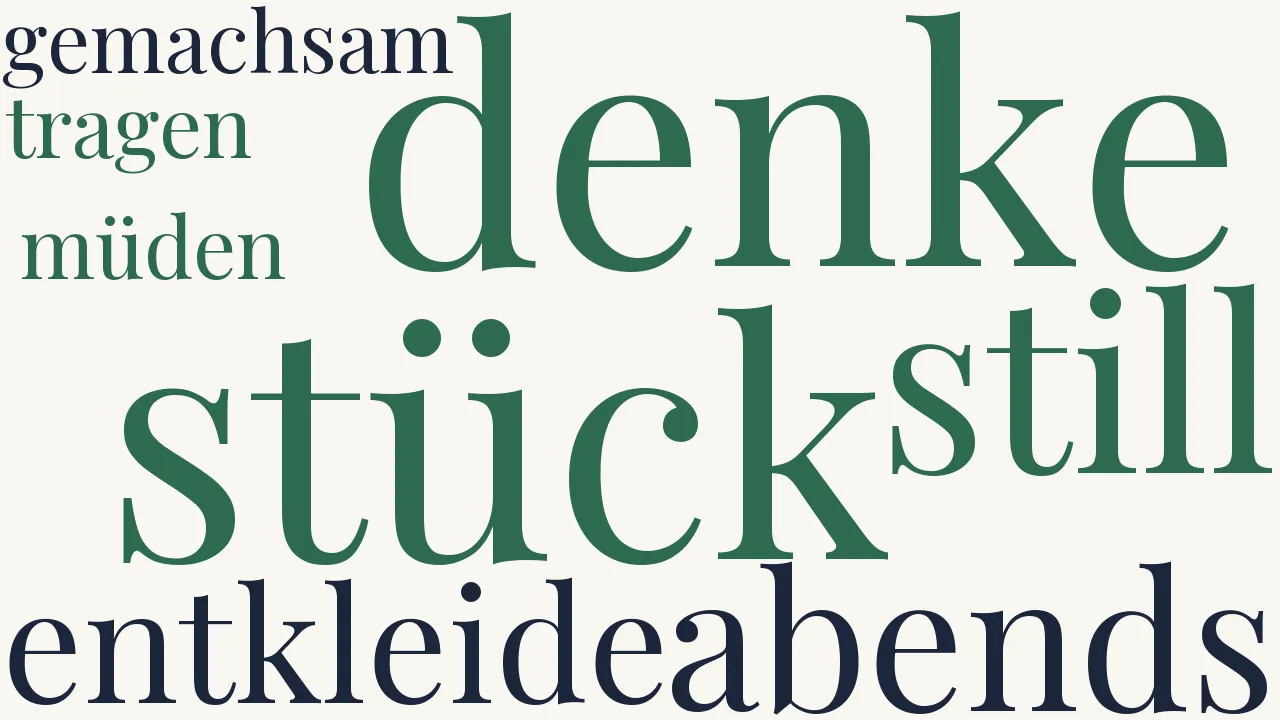Wortwolke zu Nachtgefühl