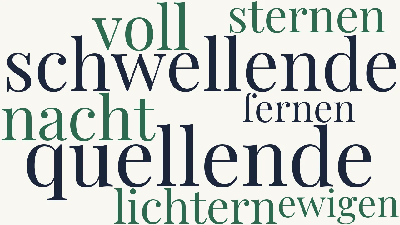 Wortwolke zu Nachtlied