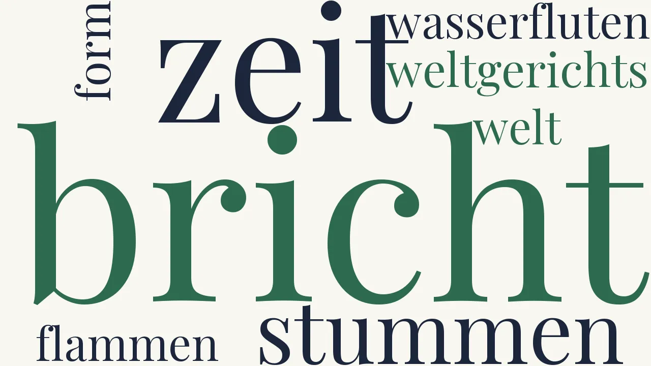 Wortwolke zu Unsere Zeit