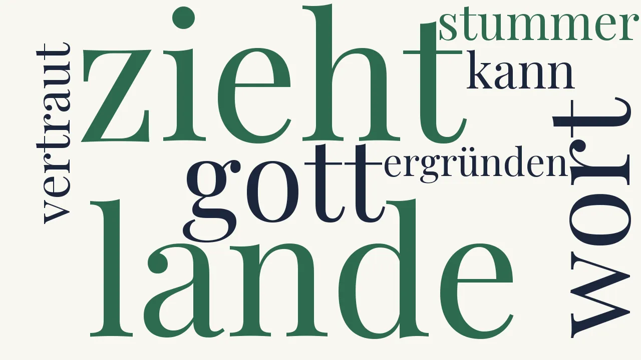 Wortwolke zu Zwei Wandrer