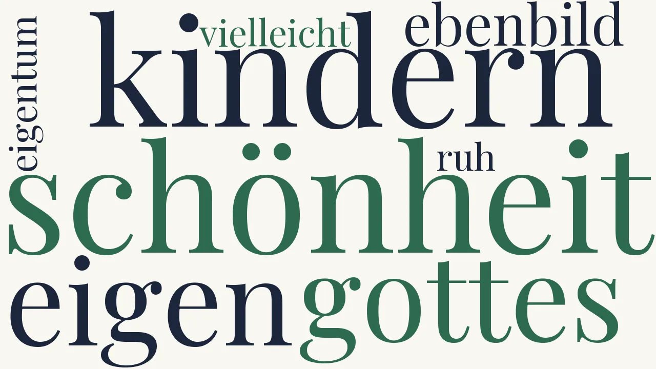 Wortwolke zu Auf den Tod eines Kindes