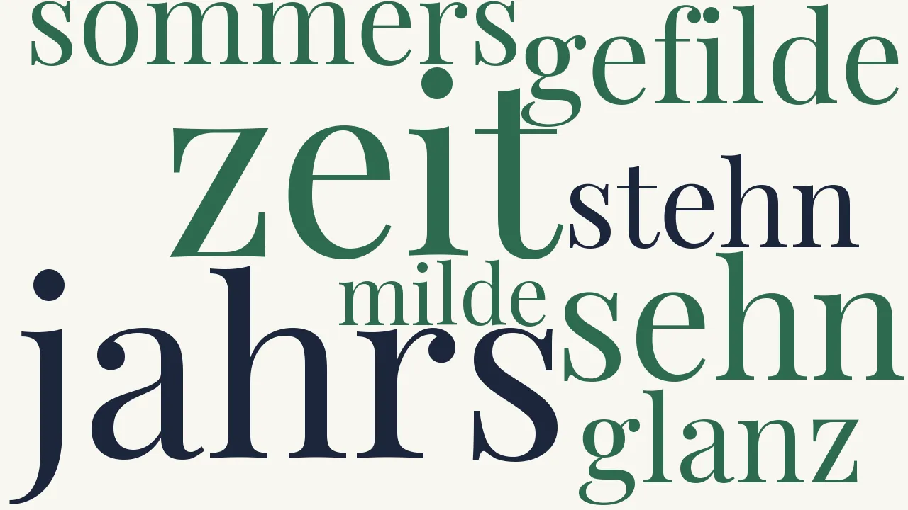 Wortwolke zu Der Sommer [3]