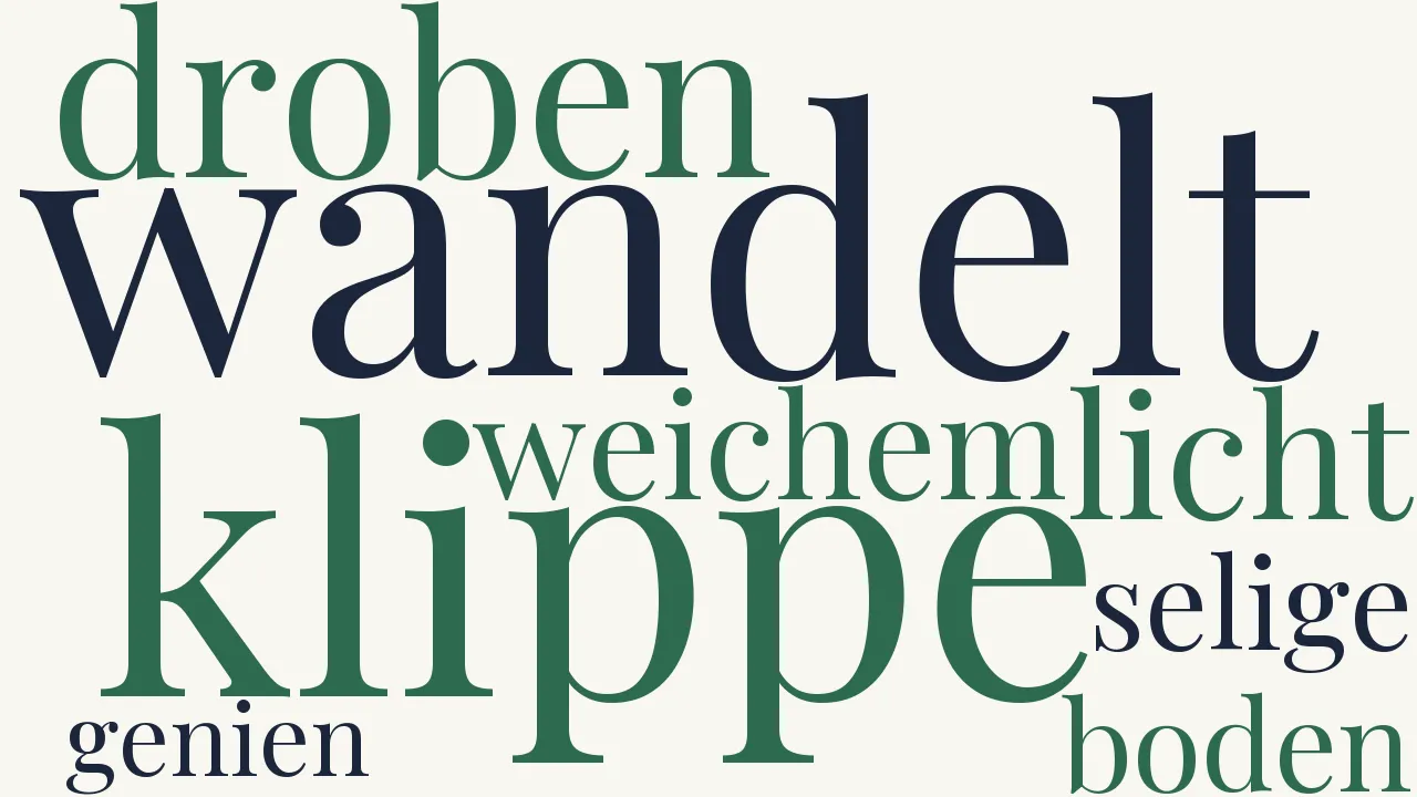 Wortwolke zu Hyperions Schicksalslied