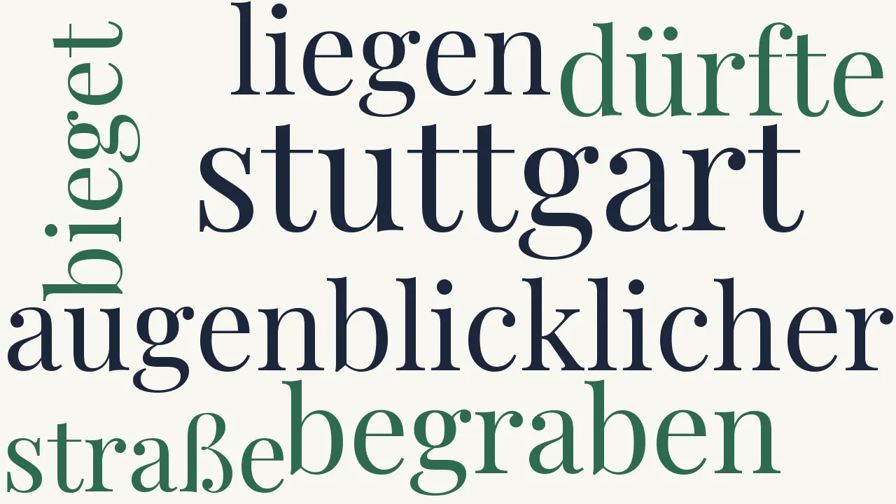 Wortwolke zu Und Stuttgart...