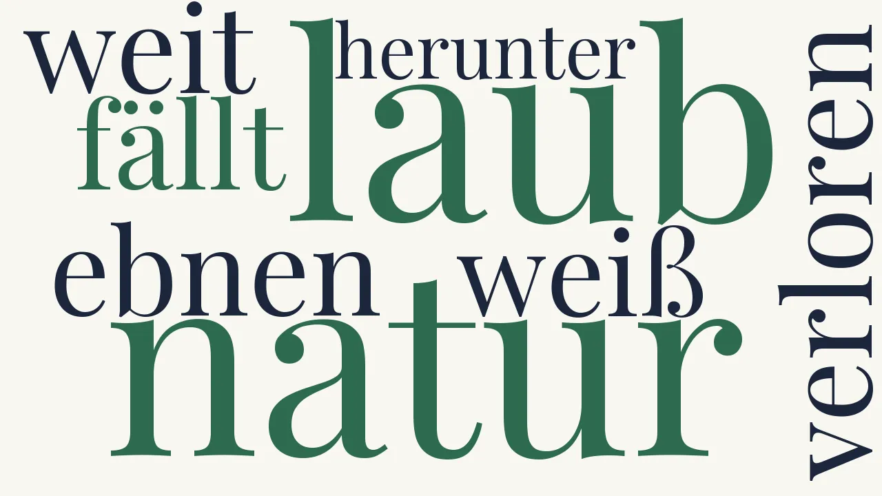 Wortwolke zu Winter