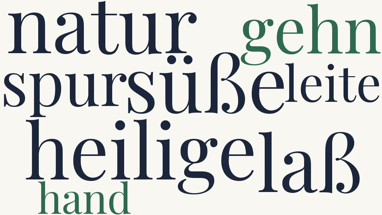 Wortwolke zu An die Natur